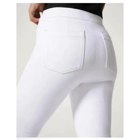 Spanx The Perfect Pant Slim Straight Pull On White Stretch Size M Travel CLASSIC - Picture 7 of 16